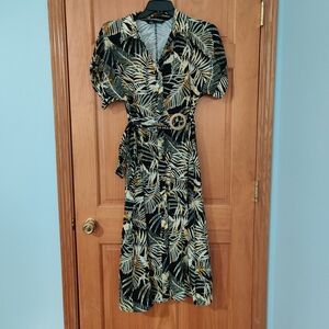 Zara Safari Midi Dress Size L